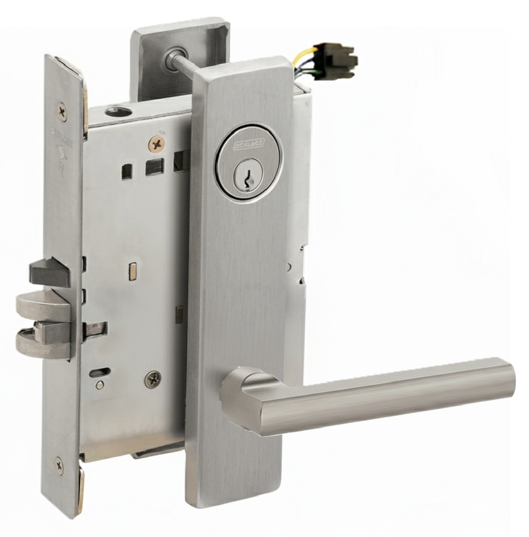 Picture of Schlage L9092EU LAT  Mortise Lock, Electrically Lock/Unlock Outside Lever W/Cylinder Outside - Fail Secure
