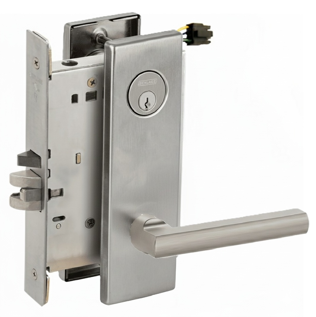Picture of Schlage L9092EU LAT  Mortise Lock, Electrically Lock/Unlock Outside Lever W/Cylinder Outside - Fail Secure