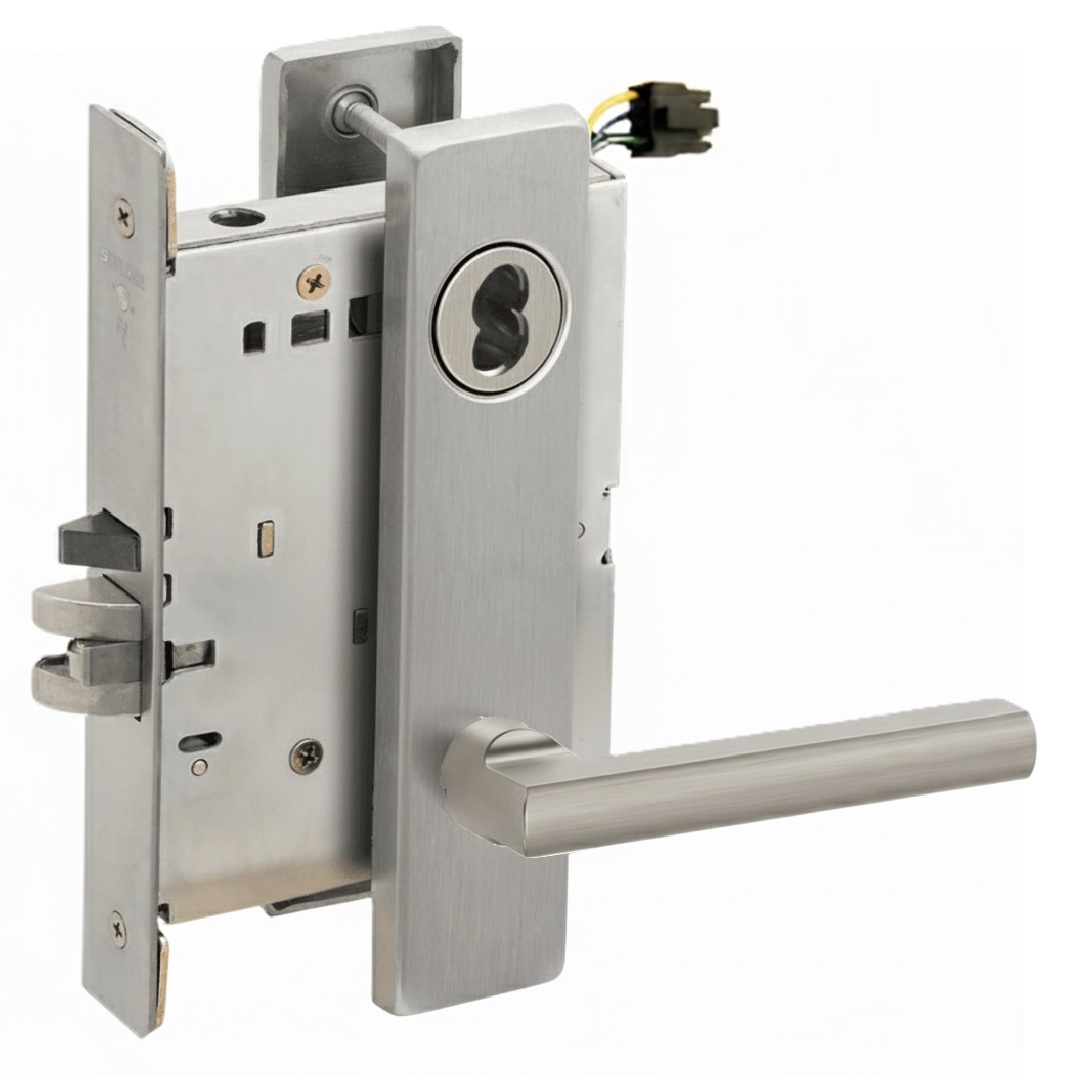Picture of Schlage L9092EU LAT  Mortise Lock, Electrically Lock/Unlock Outside Lever W/Cylinder Outside - Fail Secure