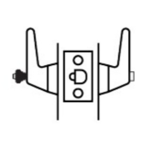 Picture of Cal-Royal ICLRC00 US32D Grade 1, Ligature Resistant Entrance Lock - Stainless Steel - Accepts SFIC Core