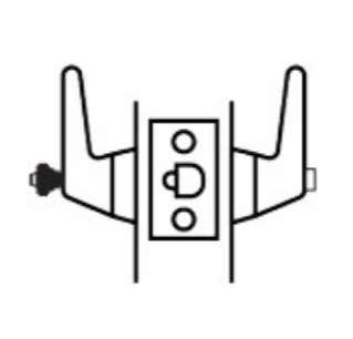Picture of Cal-Royal LRC101 US32D Grade 1, Ligature Resistant Dormitory Lock - Stainless Steel