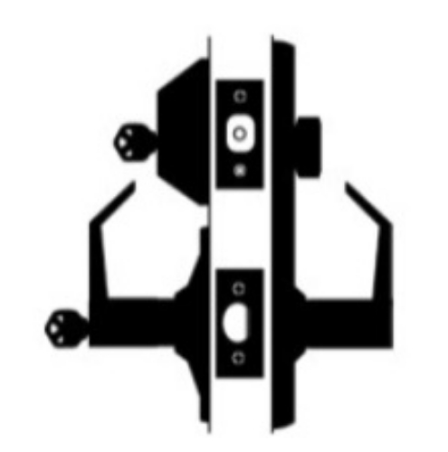 Picture of Cal-Royal HIL05 US26D Double Locking, Interconnected Storeroom Lever  Lock, Satin Chrome