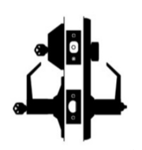 Picture of Cal-Royal HILRL00 US26D Double Locking, Interconnected Entrance Lever  Lock, Satin Chrome