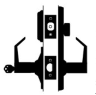 Picture of Cal-Royal IND-JHIL05 US26D Indicator Deadbolt, Interconnected Storeroom Lever  Lock, Satin Chrome