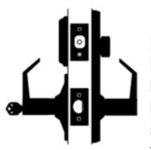 Picture of Cal-Royal IND-JHIL05 US26D Indicator Deadbolt, Interconnected Storeroom Lever  Lock, Satin Chrome