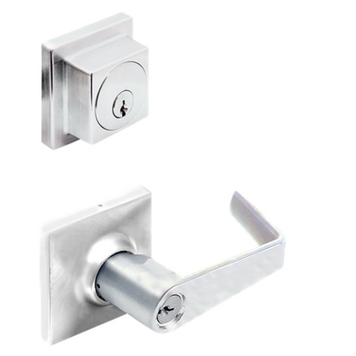 Picture of Cal-Royal CILSG00 US26D Double Locking, Interconnected Entrance Lever  Lock, Satin Chrome