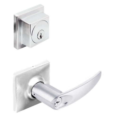 Picture of Cal-Royal CILMAN00 US26D Double Locking, Interconnected Entrance Lever Lock, Satin Chrome