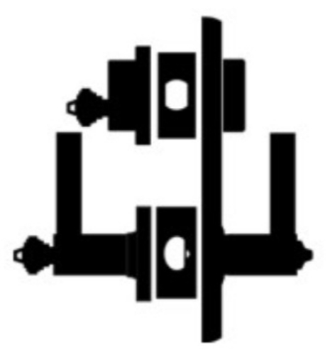 Picture of Cal-Royal CILMAN00 US26D Double Locking, Interconnected Entrance Lever Lock, Satin Chrome