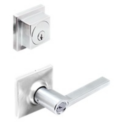 Picture of Cal-Royal CILROC00 US26D Double Locking, Interconnected Entrance Lever Lock, Satin Chrome