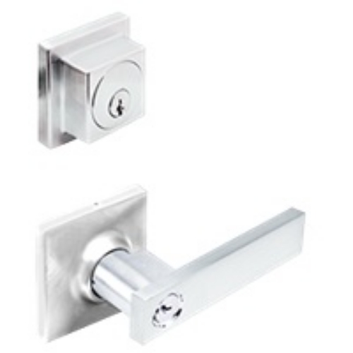 Picture of Cal-Royal CILHOL00 US26D Double Locking, Interconnected Entrance Lever Lock, Satin Chrome