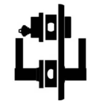 Picture of Cal-Royal CILHOL30 US26D Single Locking, Interconnected Passage Lever Lock, Satin Chrome