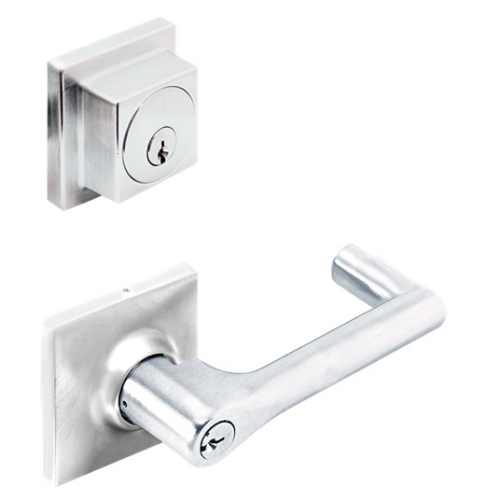 Picture of Cal-Royal CILVEN00 US26D Double Locking, Interconnected Entrance Lever Lock, Satin Chrome
