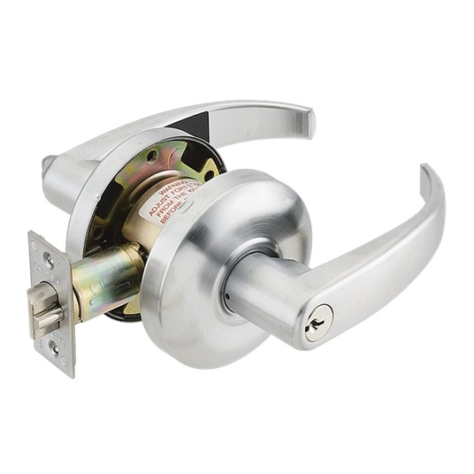 Picture of Cal-Royal RL01 US26D Entrance Push Button Lock, Satin Chrome