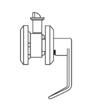 Picture of Cal-Royal DOV50-SQ US26D Grade 2, Exit Lock, Satin Chrome
