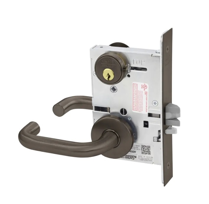 Picture of Corbin Russwin ML2002 LWA Grade 1 Classroom Intruder Mortise Lock, Lustra (Wrought) Lever, A Rose