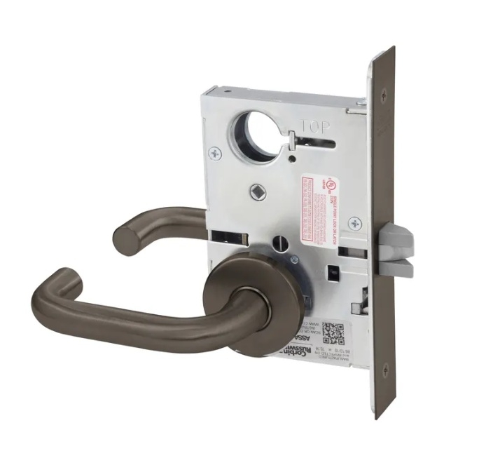 Picture of Corbin Russwin ML2002 LWA Grade 1 Classroom Intruder Mortise Lock, Lustra (Wrought) Lever, A Rose