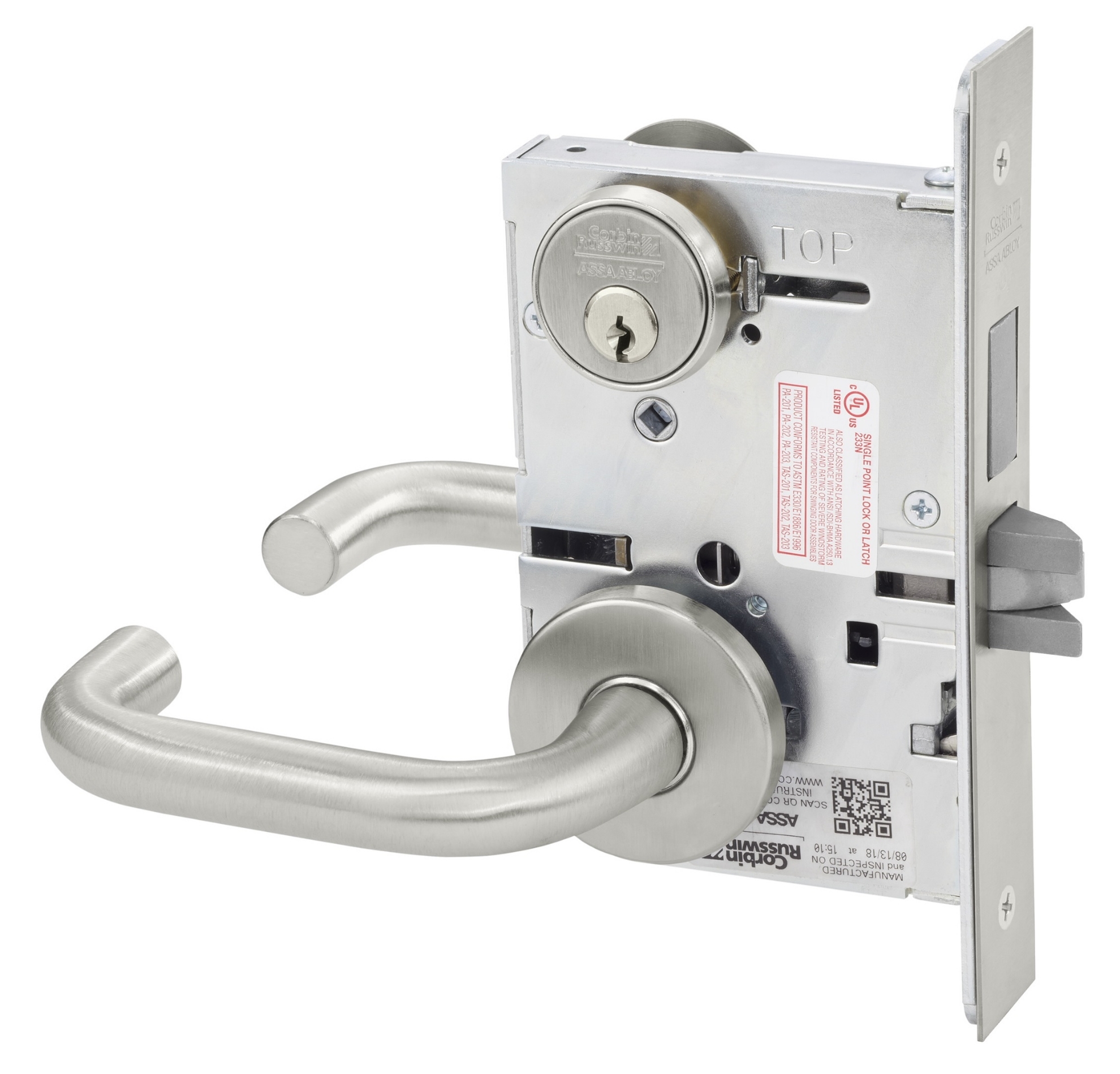 Picture of Corbin Russwin ML2022 LWA Store Door Mortise Lock, LW Lever, A Rose