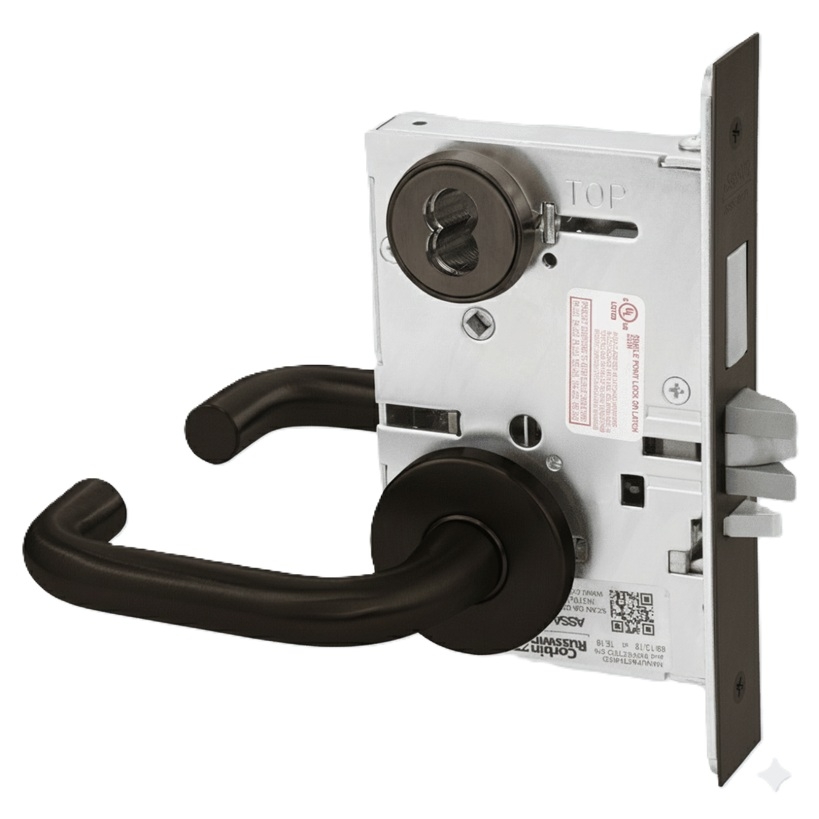 Picture of Corbin Russwin ML2049 LWA Grade 1 Storeroom Mortise Lock, Lustra (Wrought) Lever, A Rose