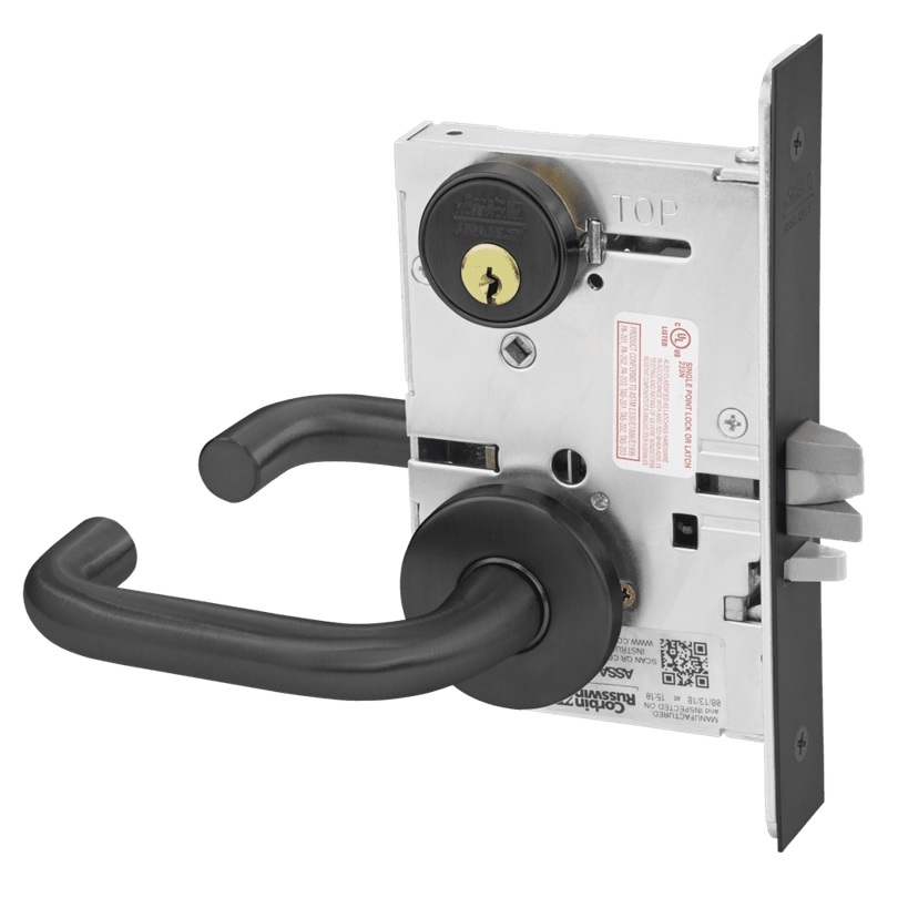 Picture of Corbin Russwin ML2056 LWA Classroom Holdback Mortise Lock, LW Lever, A Rose