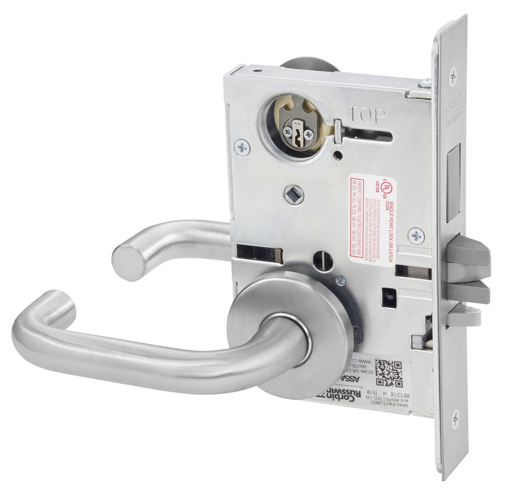 Picture of Corbin Russwin ML2075 LWA Security Entrance or Office Mortise Lock, LW Lever, A Rose
