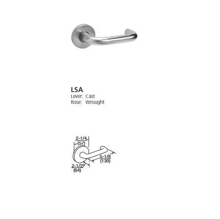 Picture of Corbin Russwin ML2002 LSA Grade 1 Classroom Intruder Mortise Lock, Lustra Lever, A Rose