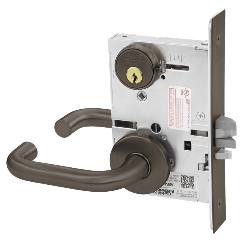 Picture of Corbin Russwin ML2042 LSA Entrance or Public Restroom Mortise Lock, LS Lever, A Rose