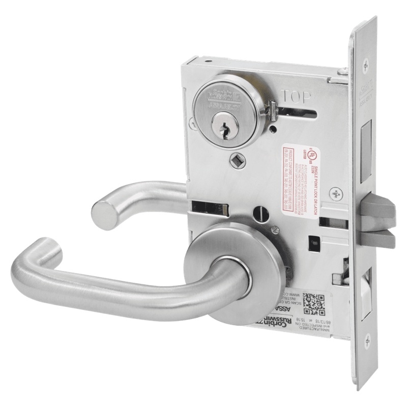 Picture of Corbin Russwin ML2048 LSA Entrance or Apartment Mortise Lock, LS Lever, A Rose
