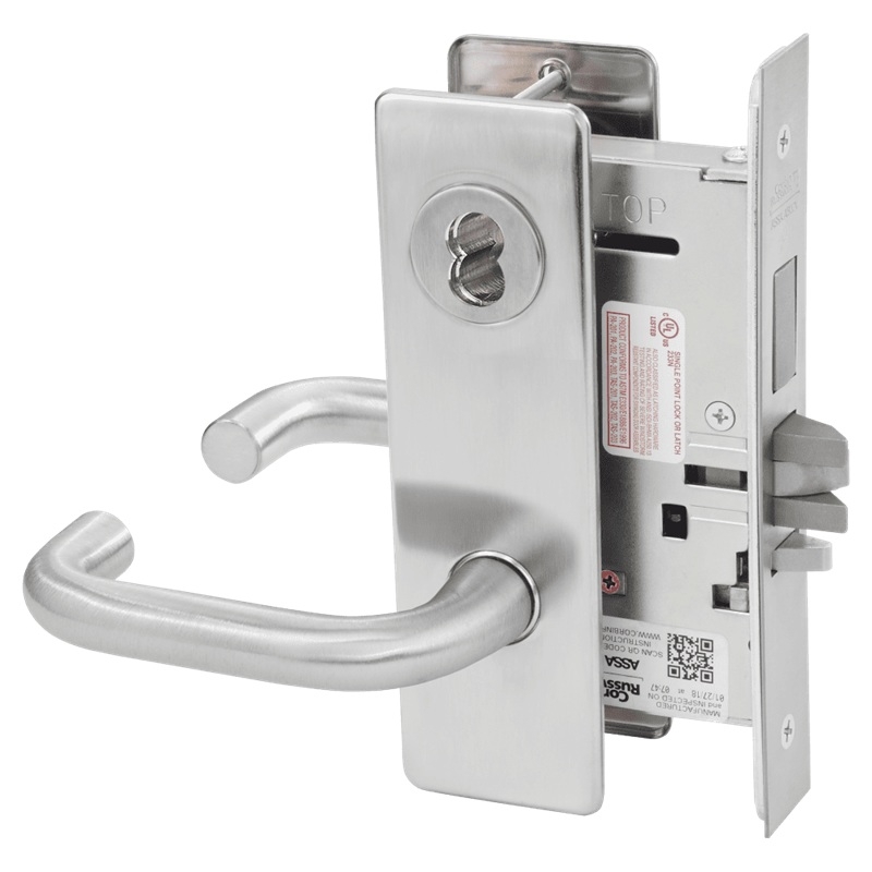 Picture of Corbin Russwin ML2029 LWM Hotel or Motel Mortise Lock, LW Lever, M Escutcheon