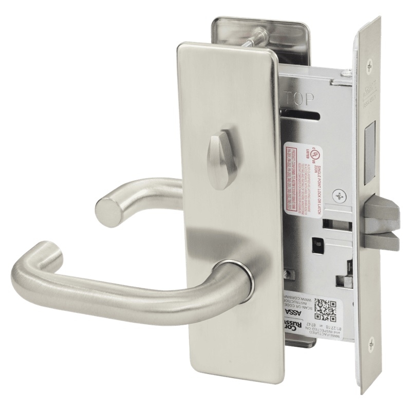Picture of Corbin Russwin ML2030 LWM Privacy, Bedroom or Bathroom Mortise Lock, LW Lever, M Escutcheon