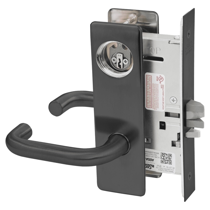 Picture of Corbin Russwin ML2042 LWM Entrance or Public Restroom Mortise Lock, LW Lever, M Escutcheon