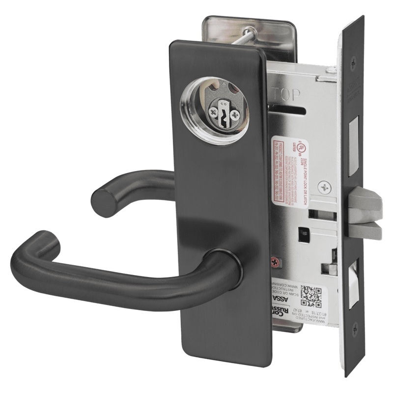 Picture of Corbin Russwin ML2048 LWM Entrance or Apartment Mortise Lock, LW Lever, M Escutcheon