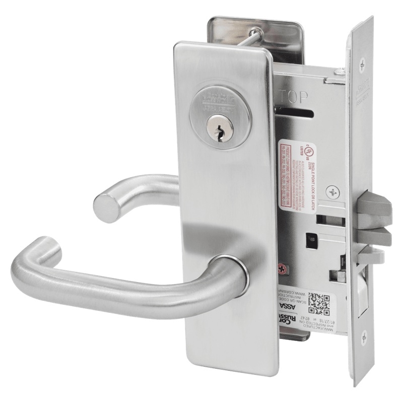 Picture of Corbin Russwin ML2051 LWM Entrance or Office Mortise Lock, LW Lever, M Escutcheon