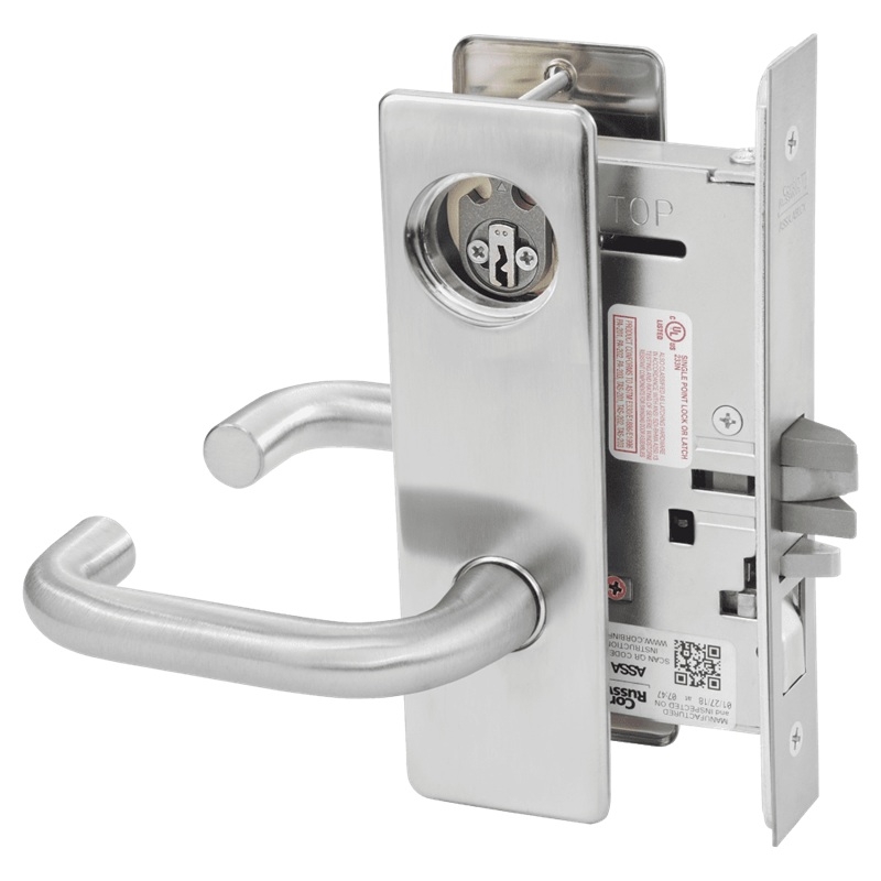Picture of Corbin Russwin ML2051 LWM Entrance or Office Mortise Lock, LW Lever, M Escutcheon