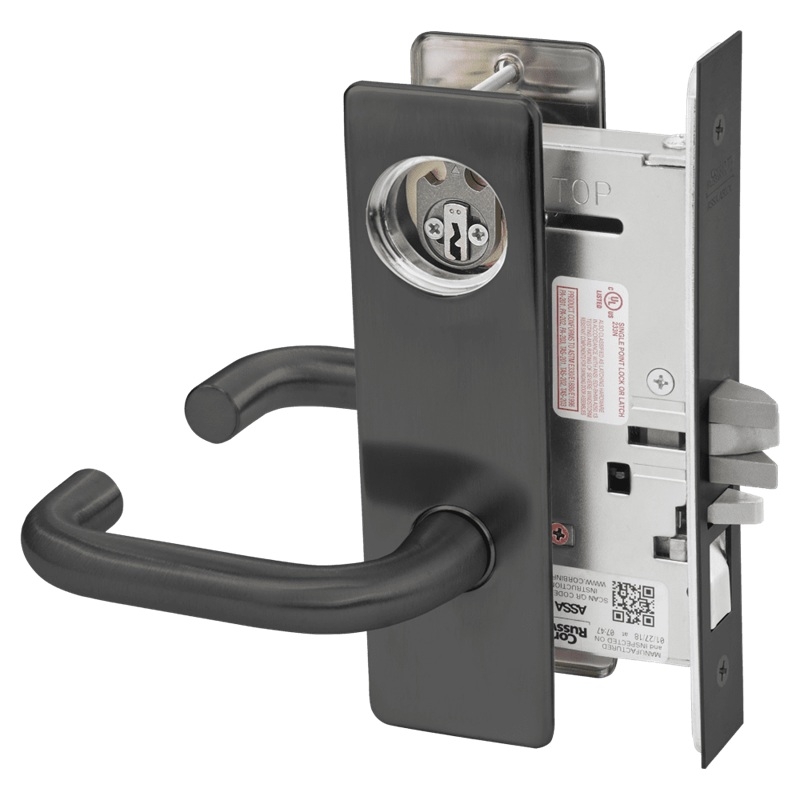 Picture of Corbin Russwin ML2051 LWM Entrance or Office Mortise Lock, LW Lever, M Escutcheon