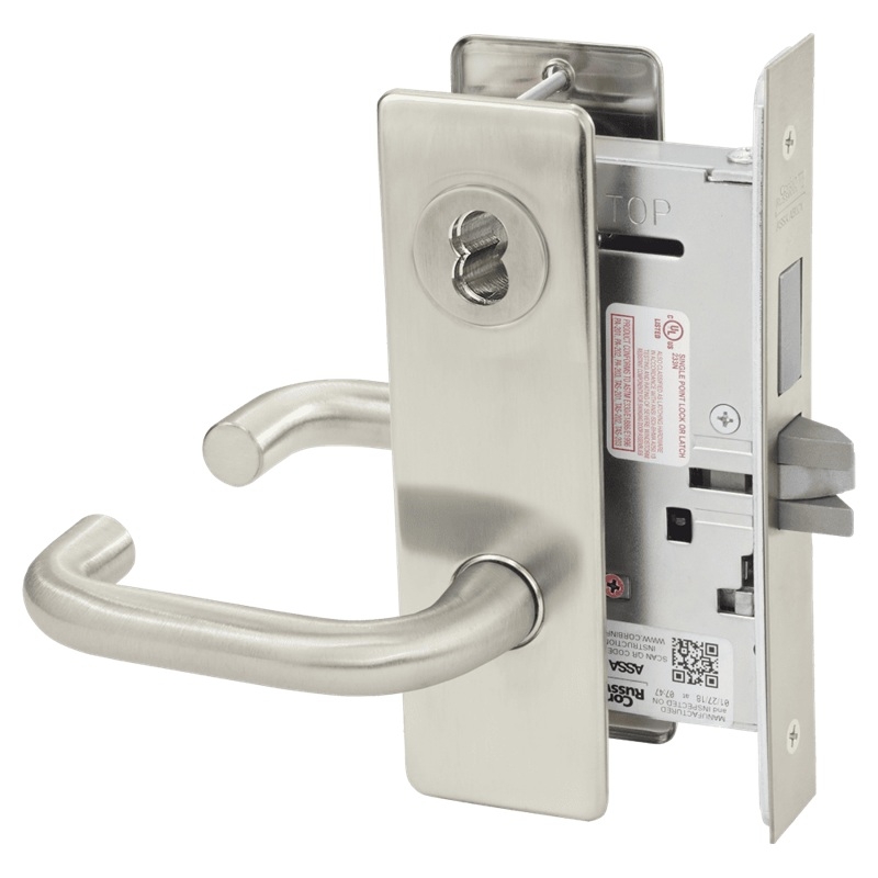 Picture of Corbin Russwin ML2065 LWM Dormitory or Entrance Mortise Lock, LW Lever, M Escutcheon