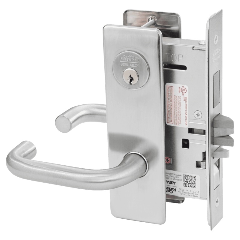 Picture of Corbin Russwin ML2067 LWM Apartment or Dormitory Mortise Lock, LW Lever, M Escutcheon