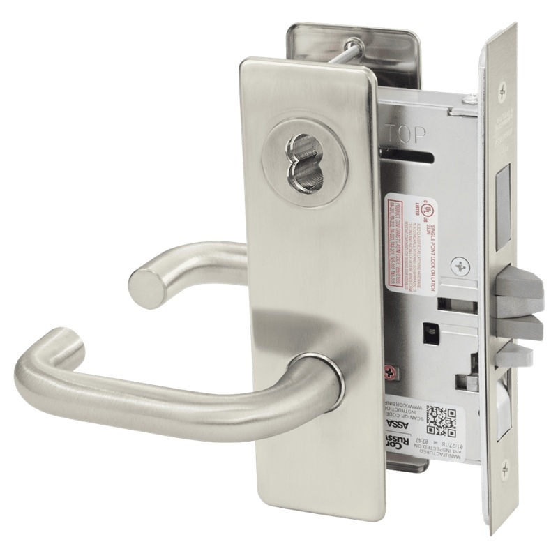 Picture of Corbin Russwin ML2067 LWM Apartment or Dormitory Mortise Lock, LW Lever, M Escutcheon