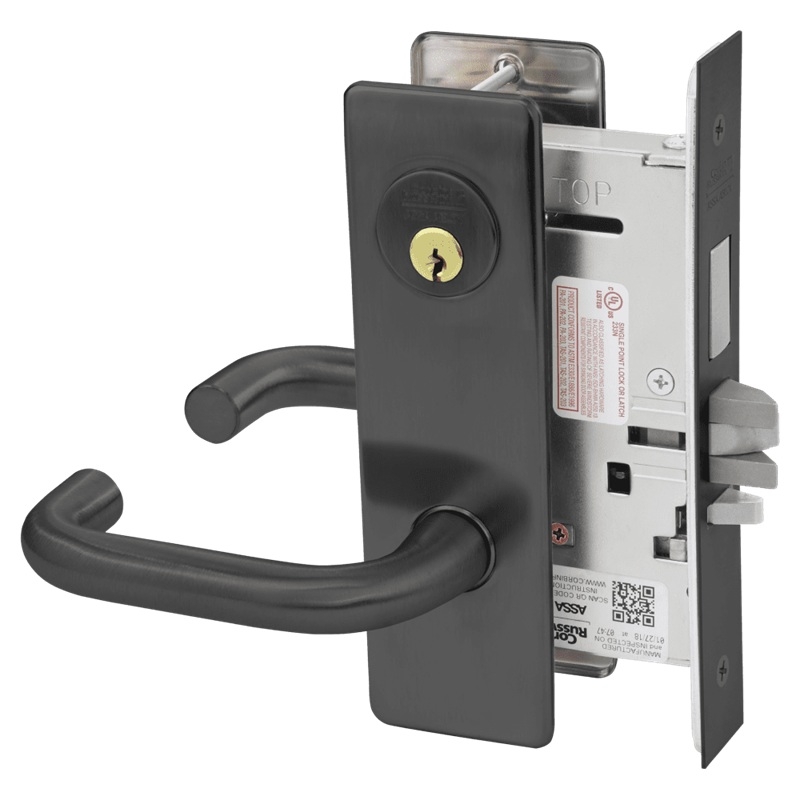 Picture of Corbin Russwin ML2075 LWM Security Entrance or Office Mortise Lock, LW Lever, M Escutcheon