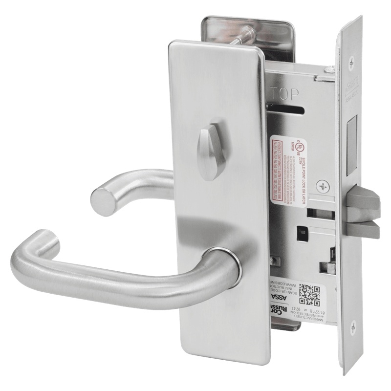 Picture of Corbin Russwin ML2030 LSM Privacy, Bedroom or Bathroom Mortise Lock, LS Lever, M Escutcheon