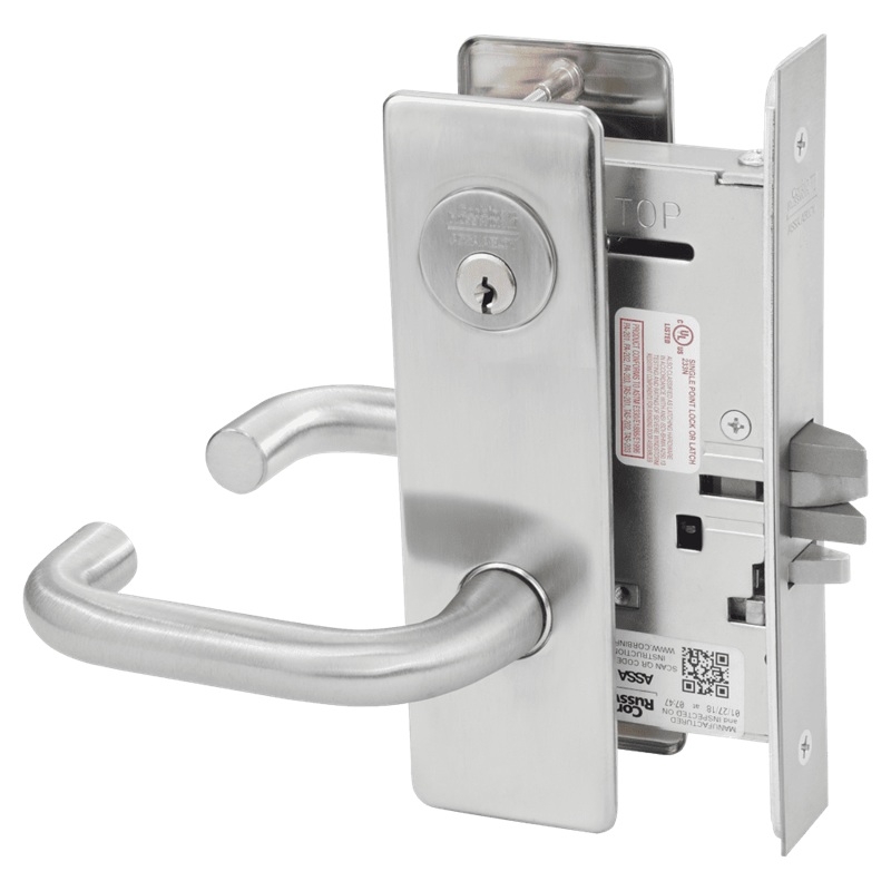 Picture of Corbin Russwin ML2032 LSM Institution or Utility Mortise Lock, LS Lever, M Escutcheon
