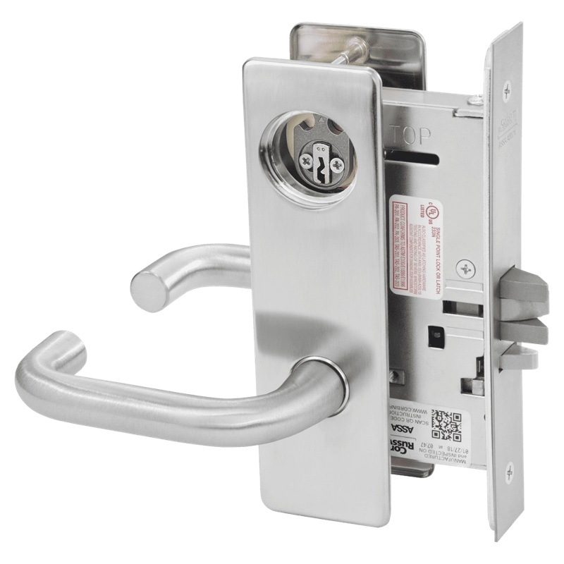 Picture of Corbin Russwin ML2042 LSM Entrance or Public Restroom Mortise Lock, LS Lever, M Escutcheon