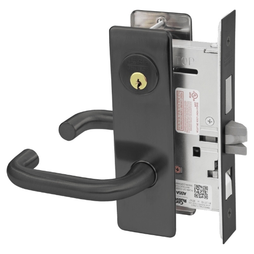 Picture of Corbin Russwin ML2048 LSM Entrance or Apartment Mortise Lock, LS Lever, M Escutcheon