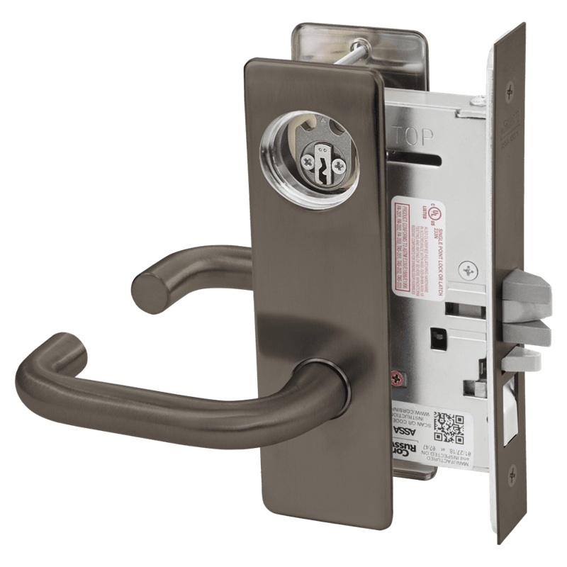Picture of Corbin Russwin ML2051 LSM Entrance or Office Mortise Lock, LS Lever, M Escutcheon