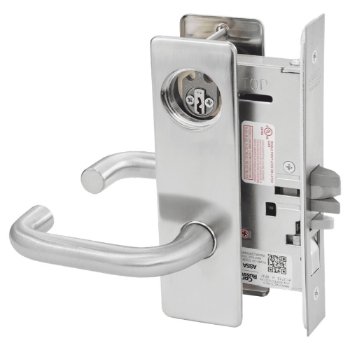 Picture of Corbin Russwin ML2051 LSM Entrance or Office Mortise Lock, LS Lever, M Escutcheon