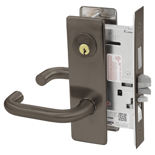 Picture of Corbin Russwin ML2067 LSM Apartment or Dormitory Mortise Lock, LS Lever, M Escutcheon