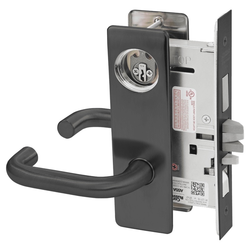 Picture of Corbin Russwin ML2067 LSM Apartment or Dormitory Mortise Lock, LS Lever, M Escutcheon