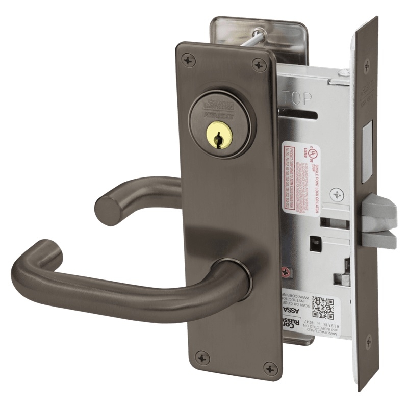 Picture of Corbin Russwin ML2024 LWN Entrance or Storeroom Mortise Lock, LW Lever, N Escutcheon
