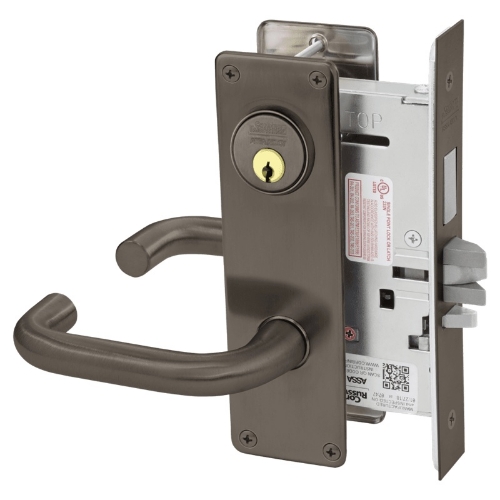 Picture of Corbin Russwin ML2029 LWN Hotel or Motel Mortise Lock, LW Lever, N Escutcheon