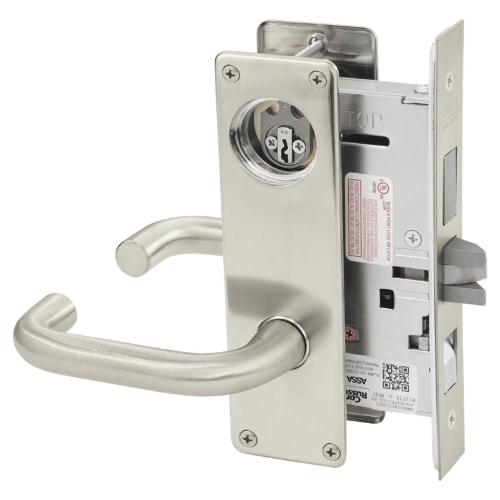 Picture of Corbin Russwin ML2048 LWN Entrance or Apartment Mortise Lock, LW Lever, N Escutcheon