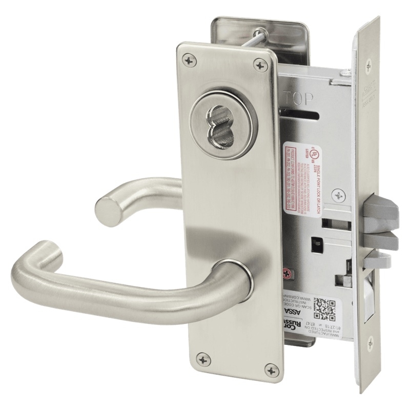 Picture of Corbin Russwin ML2051 LWN Entrance or Office Mortise Lock, LW Lever, N Escutcheon